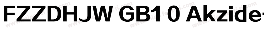 FZZDHJW GB1 0 Akzide字体转换